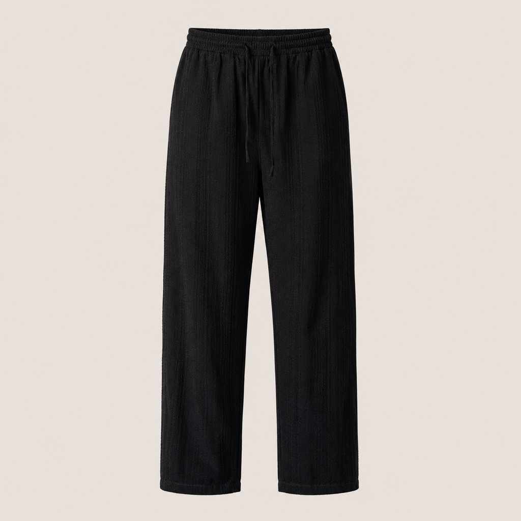 Premium Siyah Keten Pantolon
